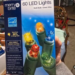 Merry brite LED Christmas lights.